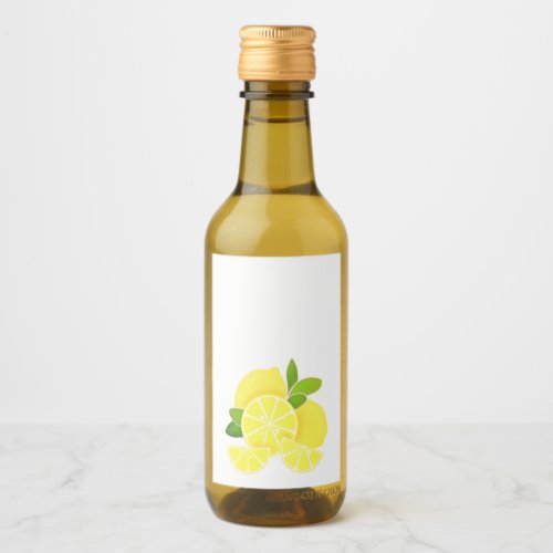 Lemon lemons lemon slices tropical yellow fruit  wine label