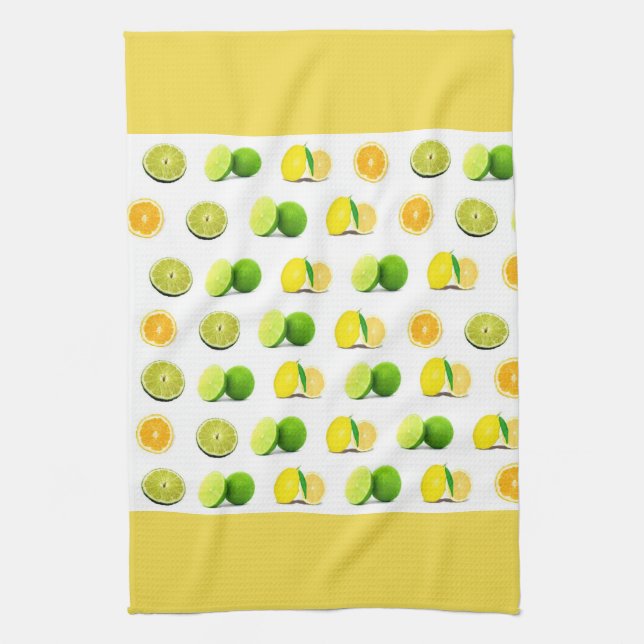 Lemon, Lime and Orange Kitchen Dishtowel Towel (Vertical)