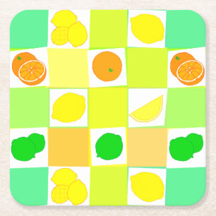 Lemon Lime and Oranges Citrus Fruit Coaster