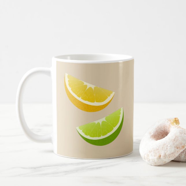 Lemon & Lime Citrus Coffee Mug Gift (With Donut)