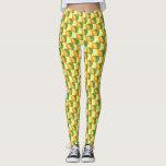 Lemon Lime Citrus Fruit Fruity Lemons n' Limes Leggings<br><div class="desc">Leggings feature an original marker illustration of a yellow lemon and a green lime,  printed on a yellow background. Great for your favorite foodie!</div>