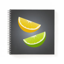 Lemon & Lime Citrus Spiral Notebook
