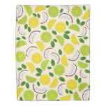 Lemon Lime Coconut And Mint Happy Pattern Duvet Cover at Zazzle