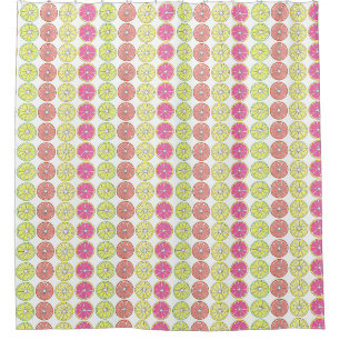 Lemon Lime Grapefruit Orange Citrus Fruit Slices Shower Curtain