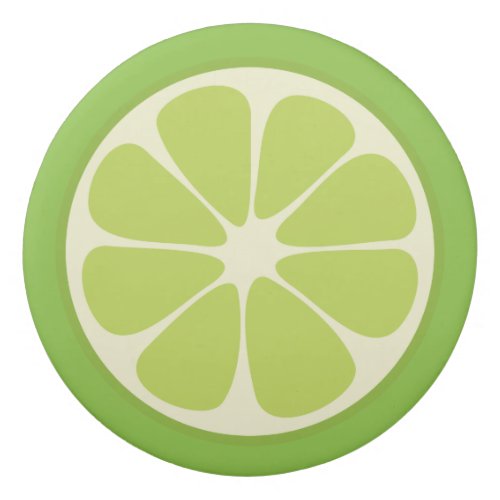 Lemon Lime Green Juicy Summer Citrus Fruit Slice Eraser