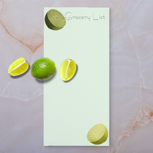 Lemon Lime Grocery List Magnetic Notepad
