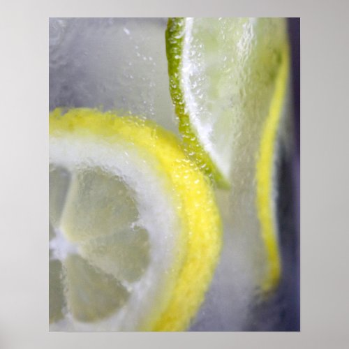 Lemon Lime Ice Water in Carafe Close_Up 16x20 Poster