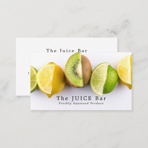 Lemon Lime  Kiwi Juice Bar Business Card