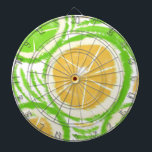 Lemon Lime Lemonade Swirl Tie Dye Dart Board<br><div class="desc">Tie Dye Lemon Pattern</div>