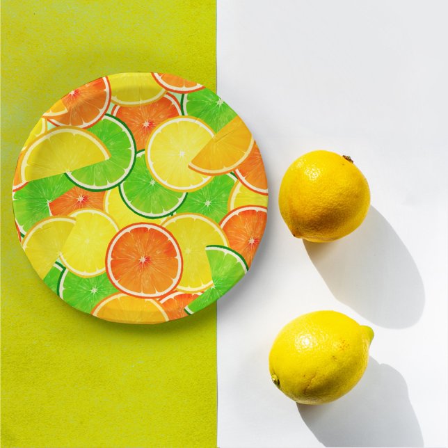 Lemon Lime Orange Paper Plates (Creator Uploaded)