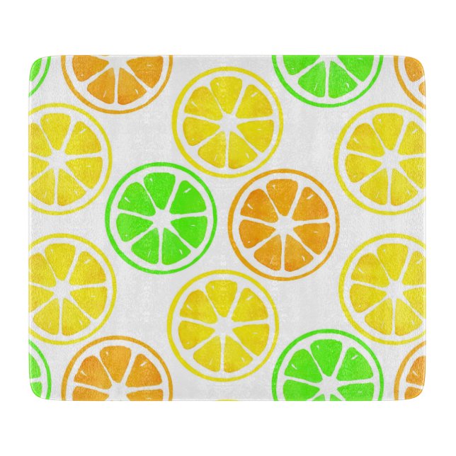 Lemon Lime Orange Slices Pattern   Cutting Board (Front)