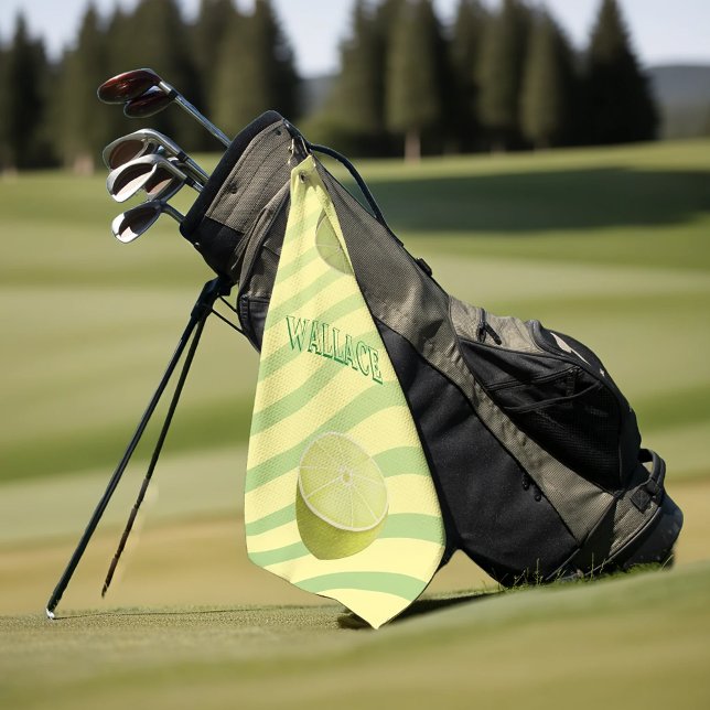 Lemon Lime Personalized Golf Towel (Creator Uploaded)
