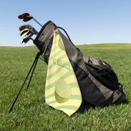 Lemon Lime Personalized Golf Towel