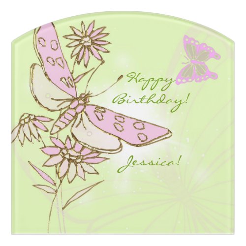 Lemon Lime Pink Butterfly