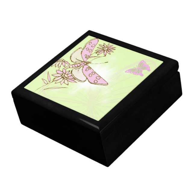 Lemon Lime Pink Butterfly Gift Box (Side)