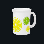 Lemon Lime Pitcher<br><div class="desc">A pitcher featuring illustration of lemon and lime slices.</div>