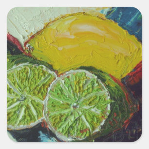Lemon Lime Round Sticker