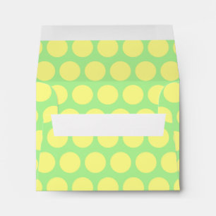 Lemon Lime Sherbet Polka Dot Envelope
