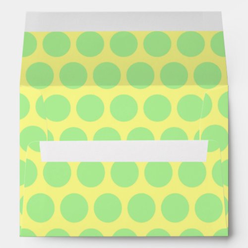 Lemon Lime Sherbet Polka Dot Envelope