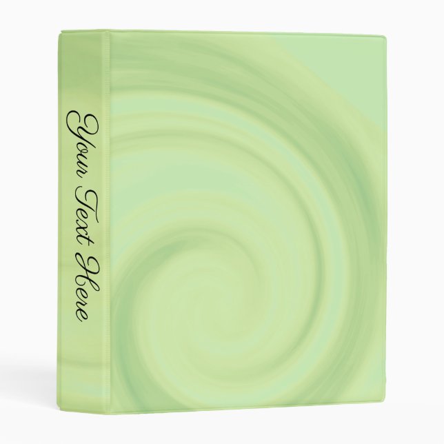 Lemon Lime  Swirl Personalized Mini Binder (Front/Spine)