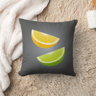 Lemon & Lime Throw Pillow – Modern Citrus Accent