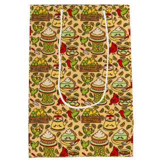 Lemon & Lime Twitter pattern Medium Gift Bag