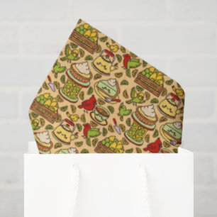 Lemon & Lime Twitter pattern tissue paper