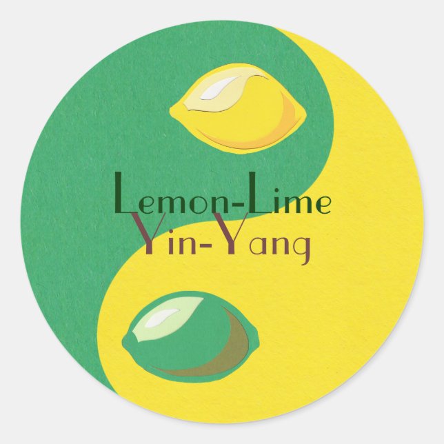 Lemon-Lime Yin-Yang Stickers (Front)