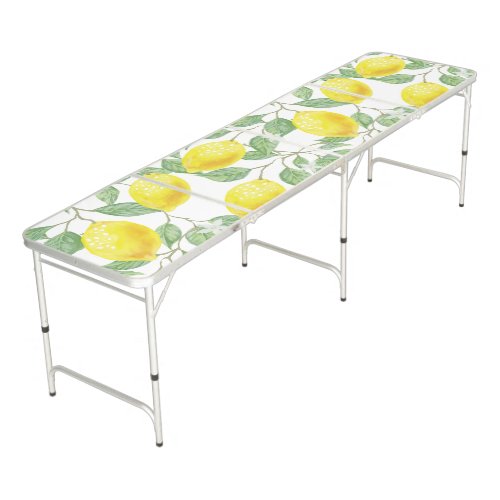 Lemon limoncello summer fruit art party beer pong table