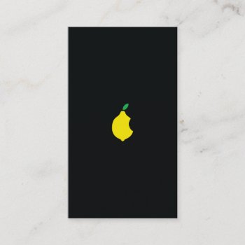 Lemon Logo Business Card by pigswingproductions at Zazzle