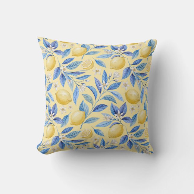Lemon Lover Throw Pillow (Front)