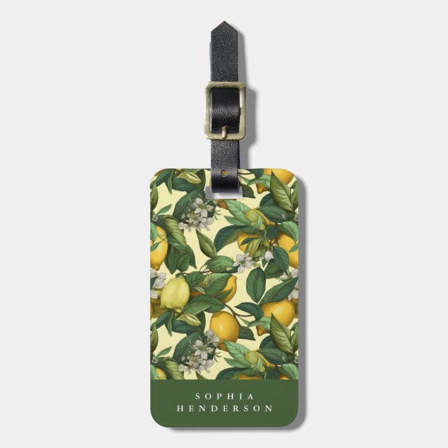 Lemon Luggage Tag (Front Vertical)