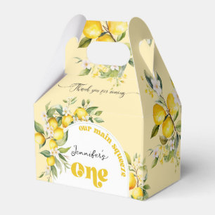 Lemon Main squeeze 1st birthday party Favor Boxes