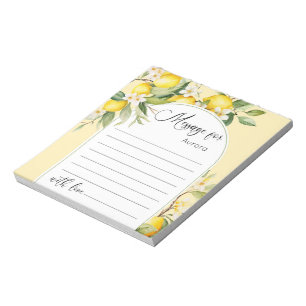 Lemon main squeeze birthday time capsule message notepad