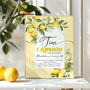 Lemon main squeeze birthday time capsule poster