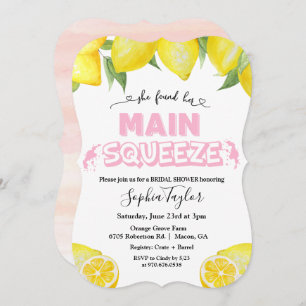 Lemon Main Squeeze Bridal Shower Invitation