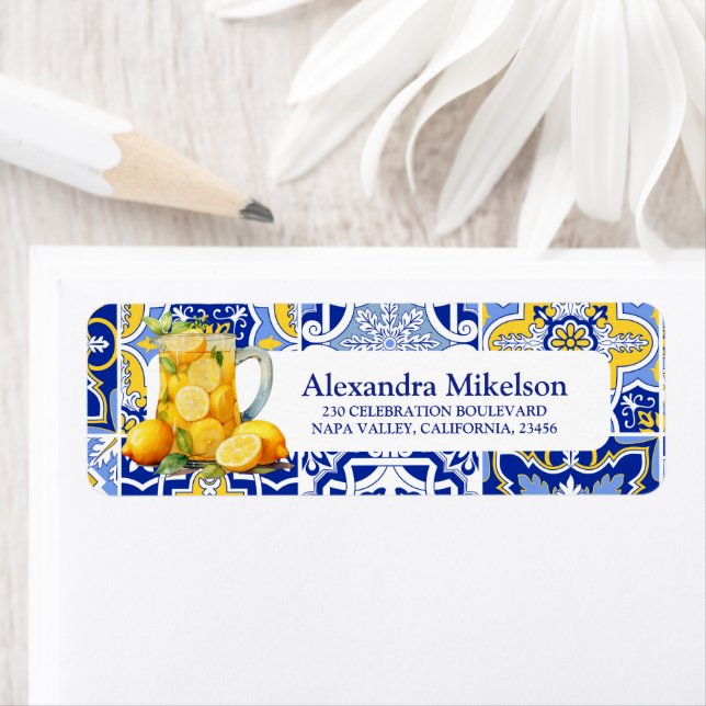 Lemon Main Squeeze Bridal Shower Return Label (Insitu)