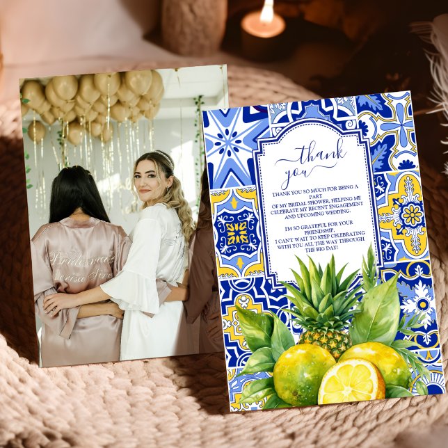 Lemon Main Squeeze Bridal Shower  Thank You Card (Creator Uploaded)