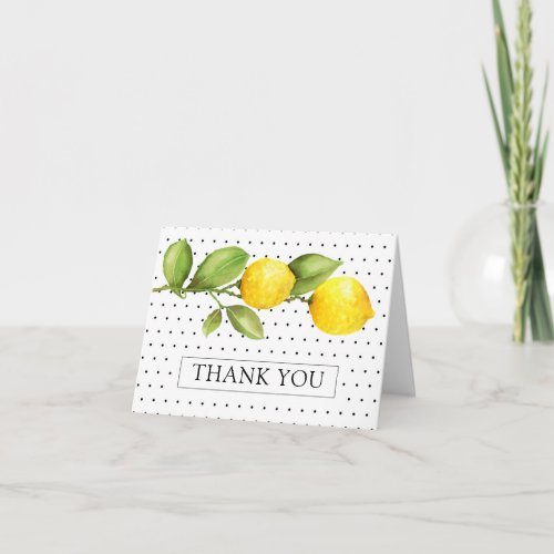 Lemon Main Squeeze Bridal Shower Thank You Note Card