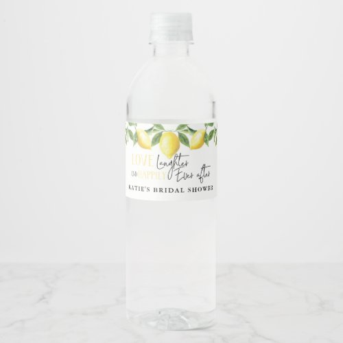 Lemon Main Squeeze Bridal Shower Wedding Favor Wat Water Bottle Label