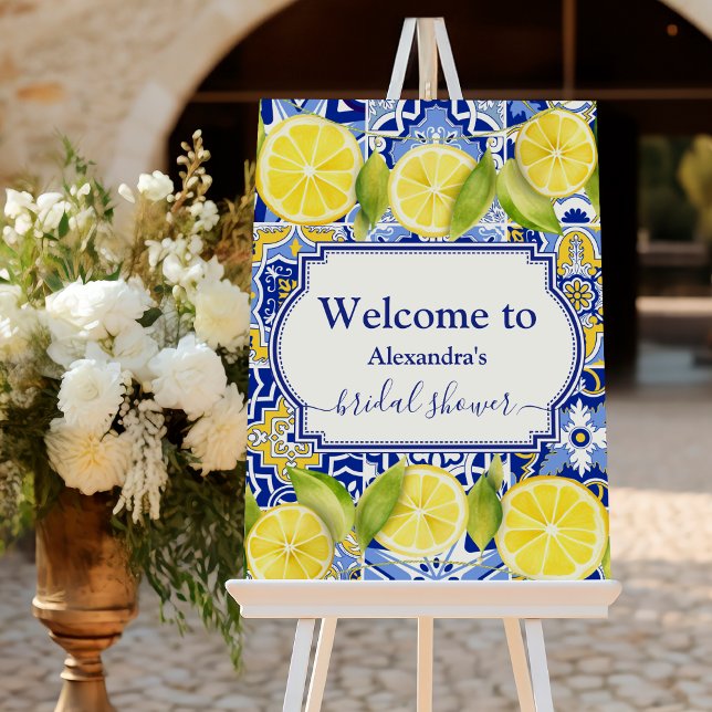 Lemon Main Squeeze Bridal Shower Welcome  Foam Board (Creator Uploaded)