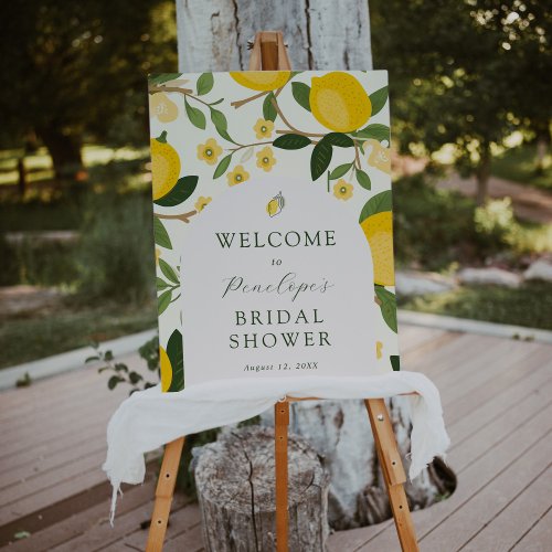 Lemon Main Squeeze Bridal Shower Welcome Foam Board