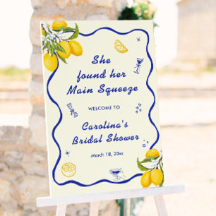Lemon Main Squeeze Bridal Shower Welcome  Foam Board