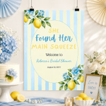 Lemon Main Squeeze Bridal Shower Welcome
