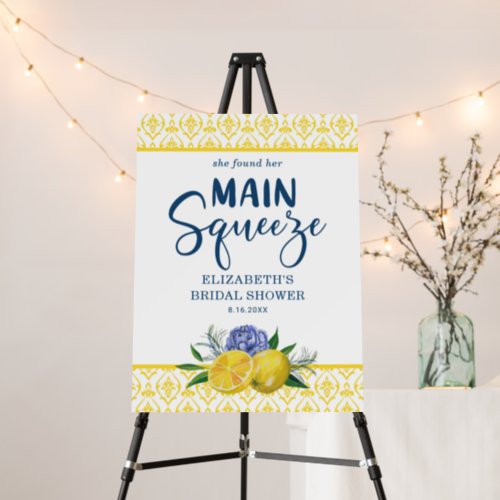 Lemon Main Squeeze Bridal Shower Welcome Sign