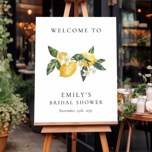 Lemon Main Squeeze Bridal Shower Welcome Sign