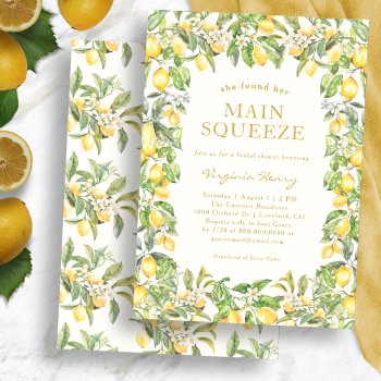 Lemon Main Squeeze Invitation by The_Painted_Paperie at Zazzle