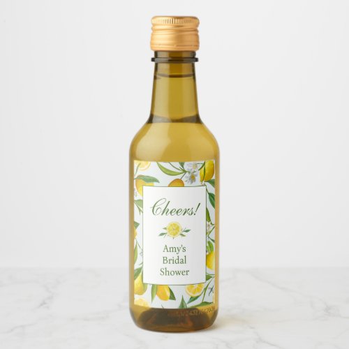 Lemon Main Squeeze Mini Wine Bottle Label