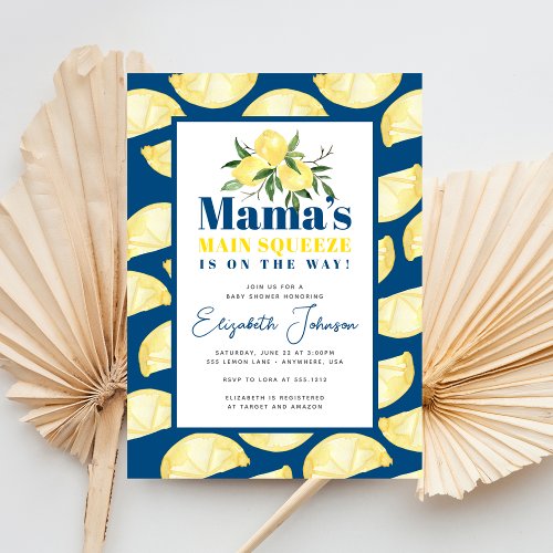 Lemon Mamas Main Squeeze Baby Shower Invitation