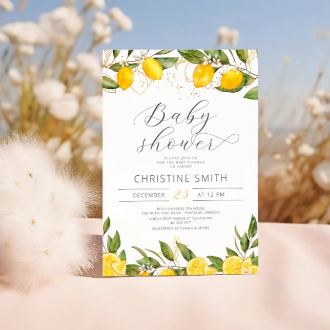 Lemon Mama's Main Squeeze Baby Shower Invitation (Creator Uploaded)